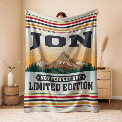 Not Perfect But Limited Edition Vintage Mountain Fleece Blanket JON 13K1 BK45