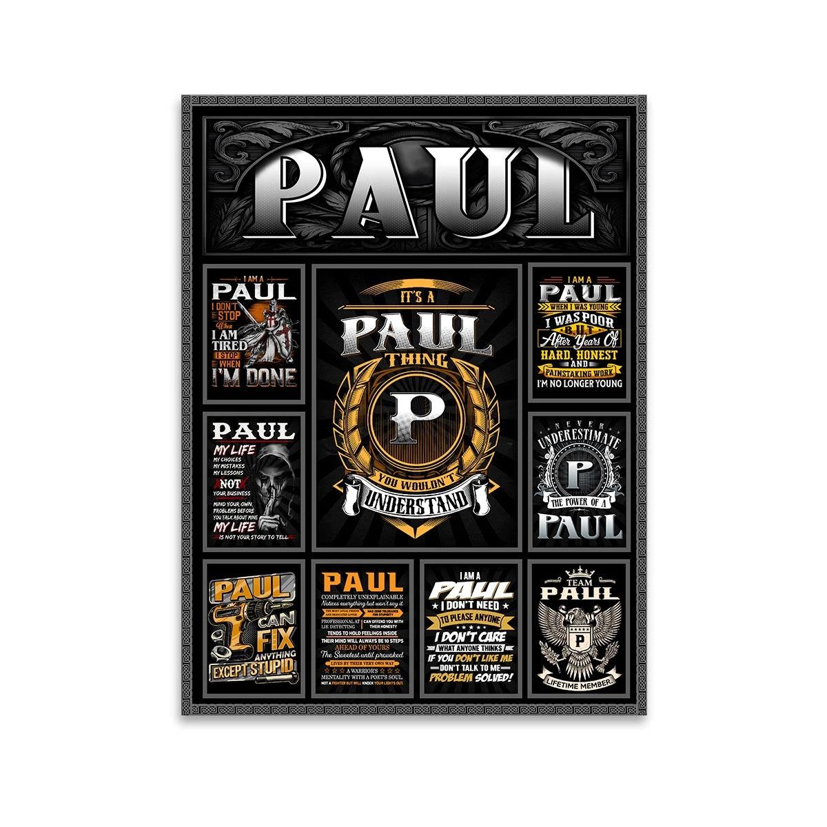 PAUL Personalized Sponge Floor Mat – Custom Printed Home Decor 13K1-AR2