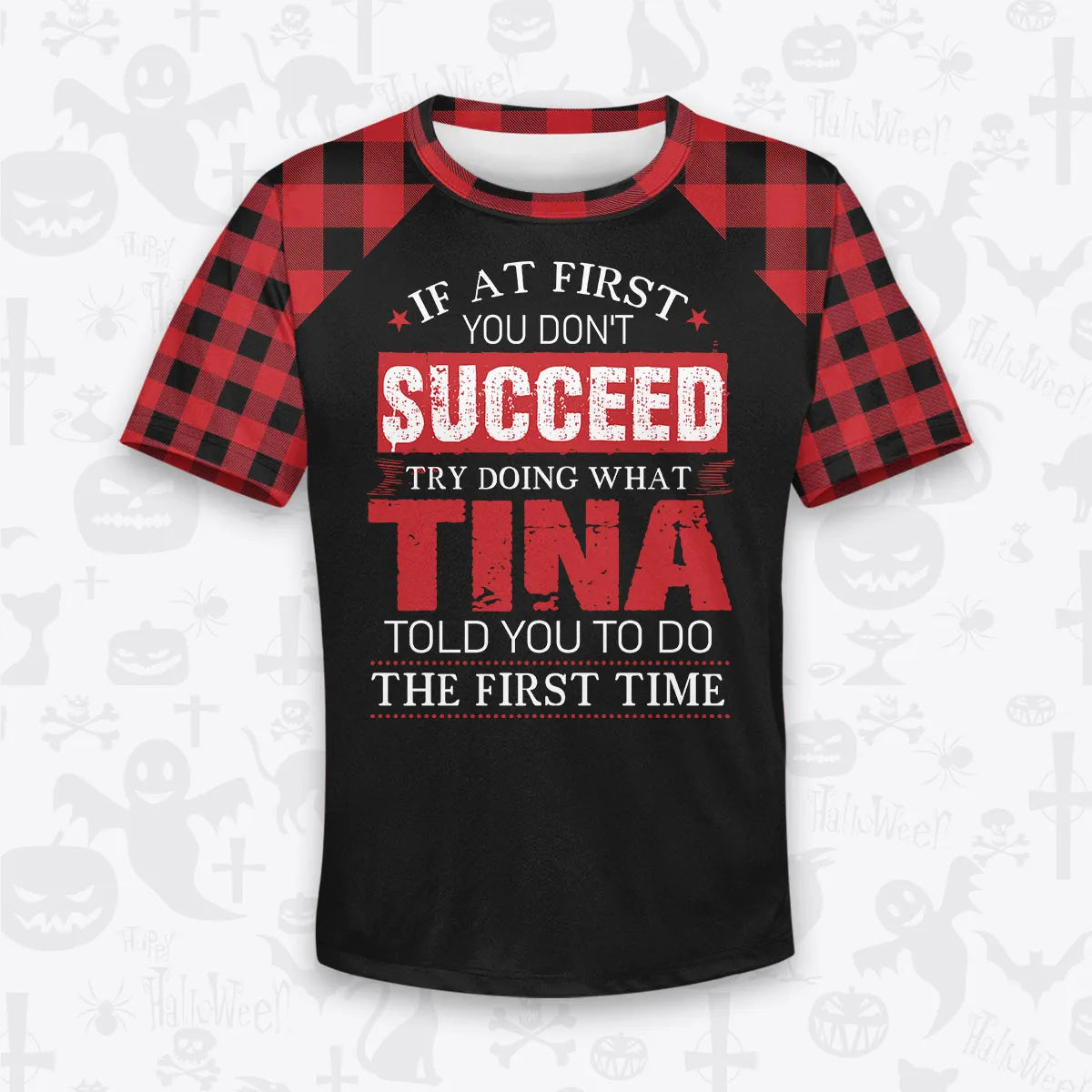 TINA Buffalo Plaid Pajamas Set Tshirt & Pants 13K1-EV2