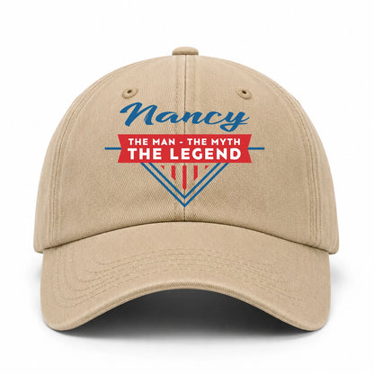 The Man The Myth The Legend Logo Washed Cap NANCY 13K1 C37PF