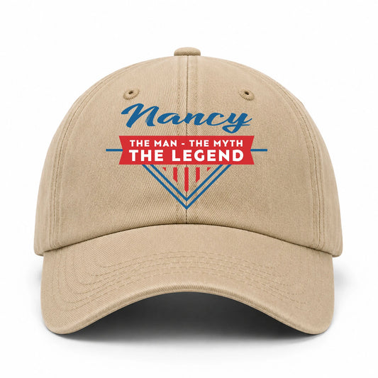 The Man The Myth The Legend Logo Washed Cap NANCY 13K1 C37PF