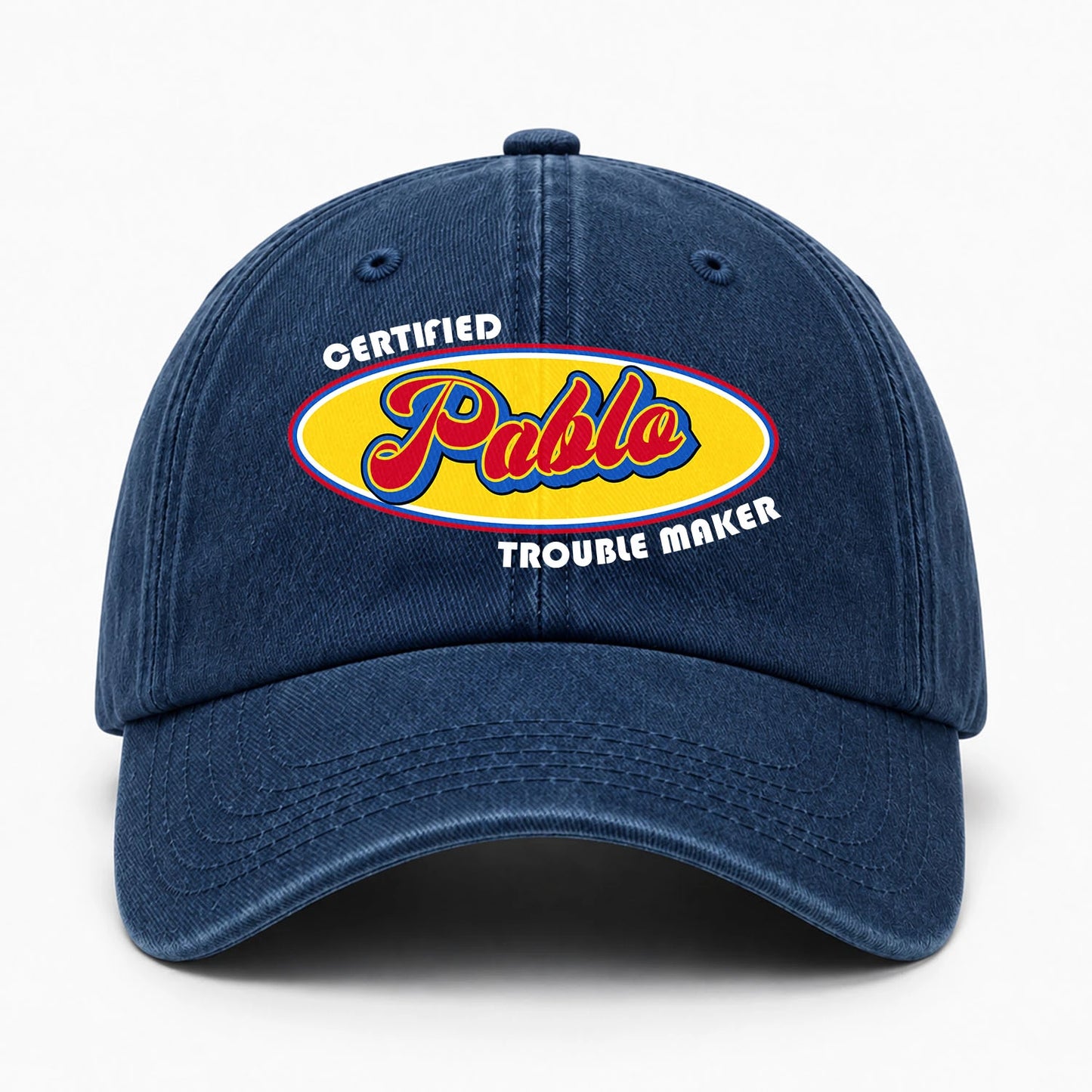 Certified Your Name Trouble Maker Washed Cap PABLO 13K1 C73PF