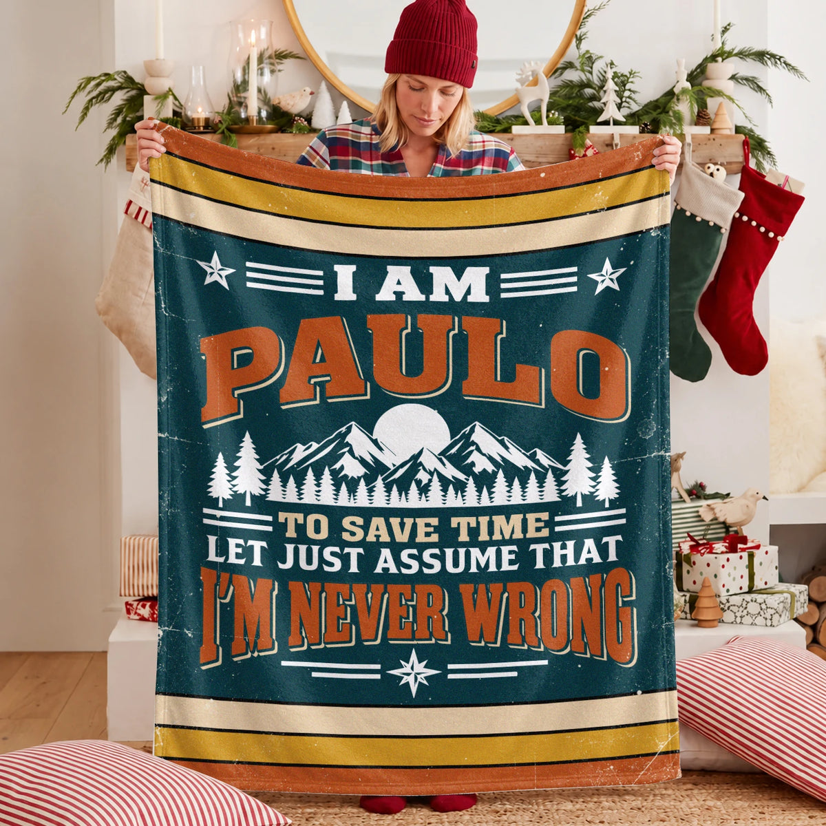I'm Name Never Wrong Funny Retro Fleece Blanket PAULO 13K1 BK66