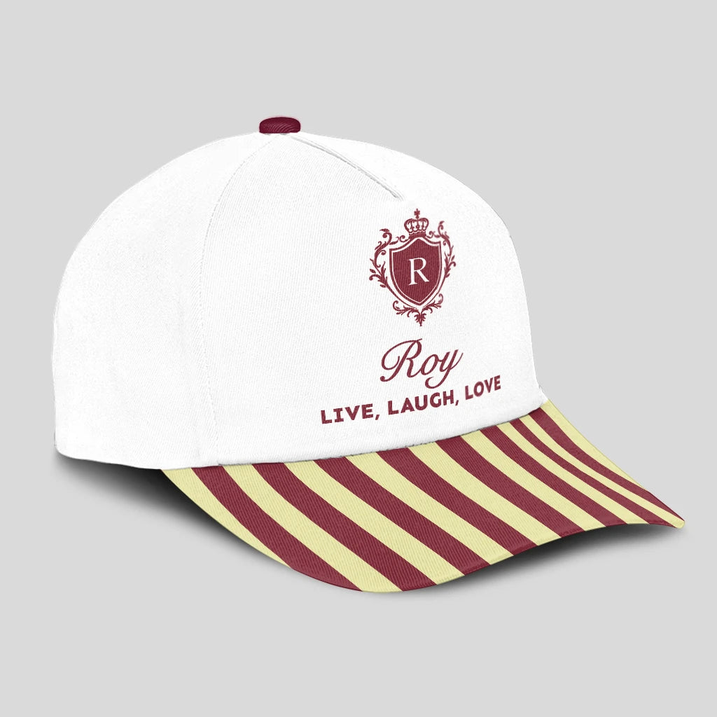 Live Laugh Love Burgundy And Yellow Cap ROY 13K1 C120PF