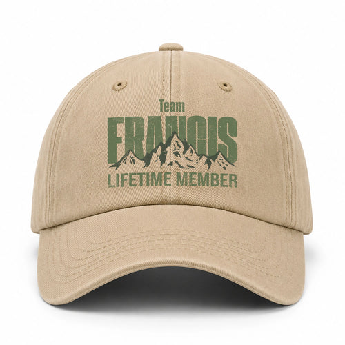 Team Your Name Lifetime Member Mountain Cap FRANCIS 13K1 C58PF