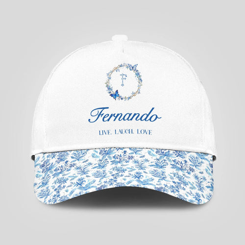 Live Laugh Love Blue Flowers Cap FERNANDO 13K1 C50PF