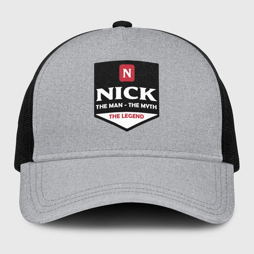 The Man The Myth The Legend Gray Mesh Cap NICK 13K1 C189PF