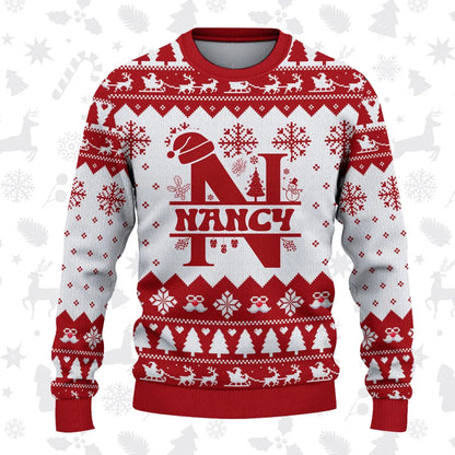 NANCY Personalized Christmas Pajama Set - Holiday Gift Outfit 13K1-CR2