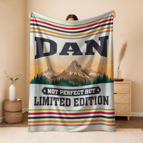 Not Perfect But Limited Edition Vintage Mountain Fleece Blanket DAN 13K1 BK45