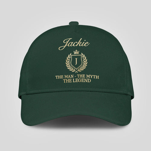 The Man The Myth The Legend Crest Forest Green Cap JACKIE 13K1 C159PF