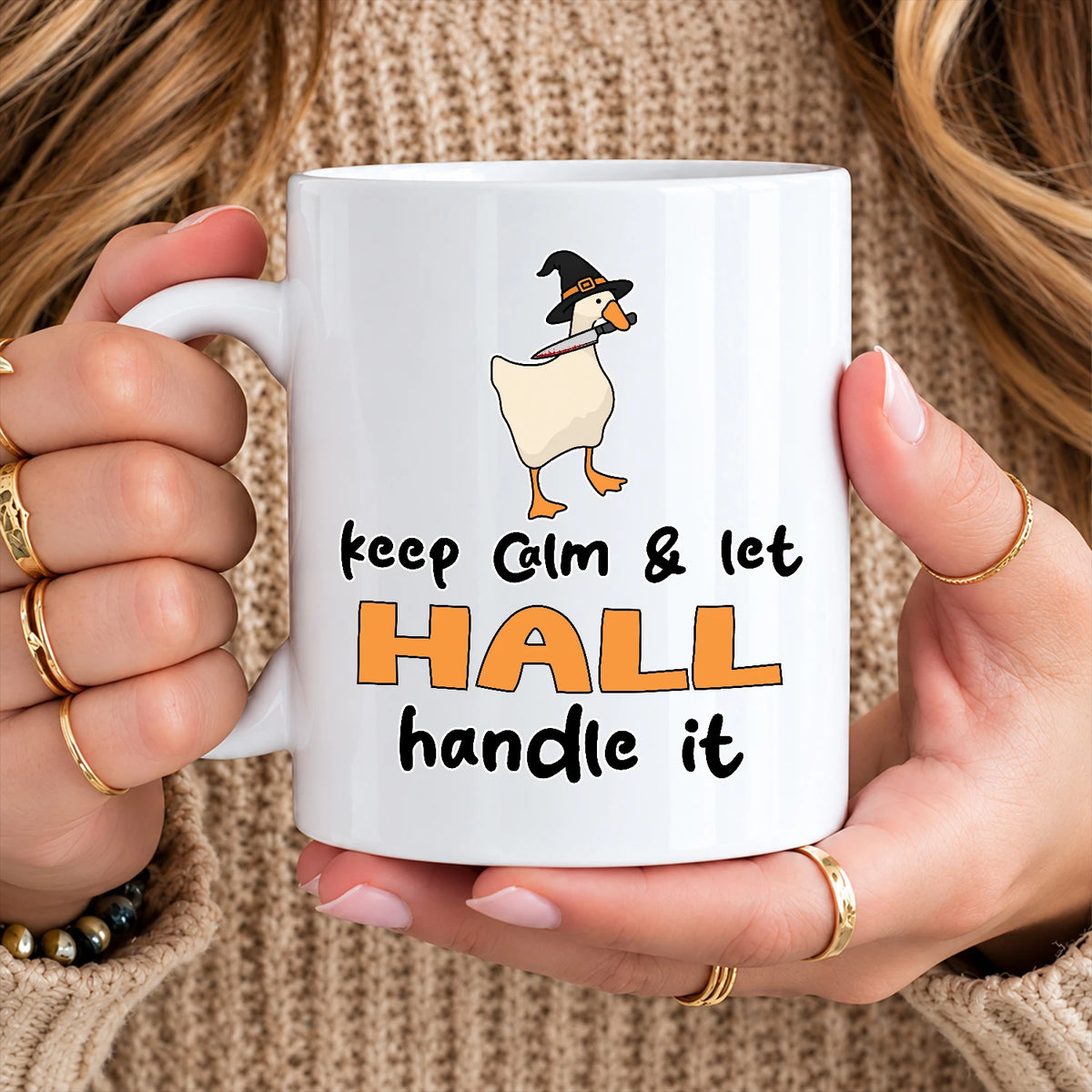 Keep Calm & Let Your Name Handle It Funny Witch Goose Mug HALL 13K1 MG01