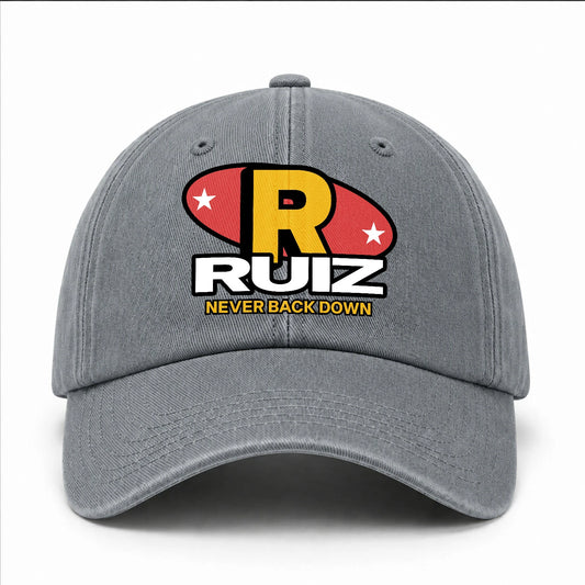 Never Back Down With Your Name And Initial Letter Washed Cap RUIZ 13K1 C82PF