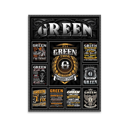 GREEN Personalized Sponge Floor Mat – Custom Printed Home Decor 13K1-AR2