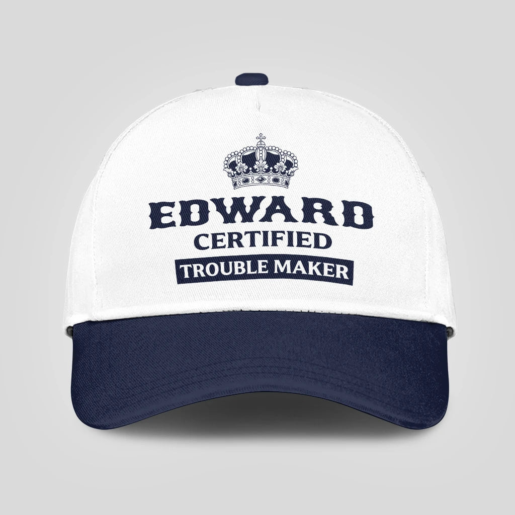 Certified Your Name Trouble Maker Washed Cap EDWARD 13K1 C148PF