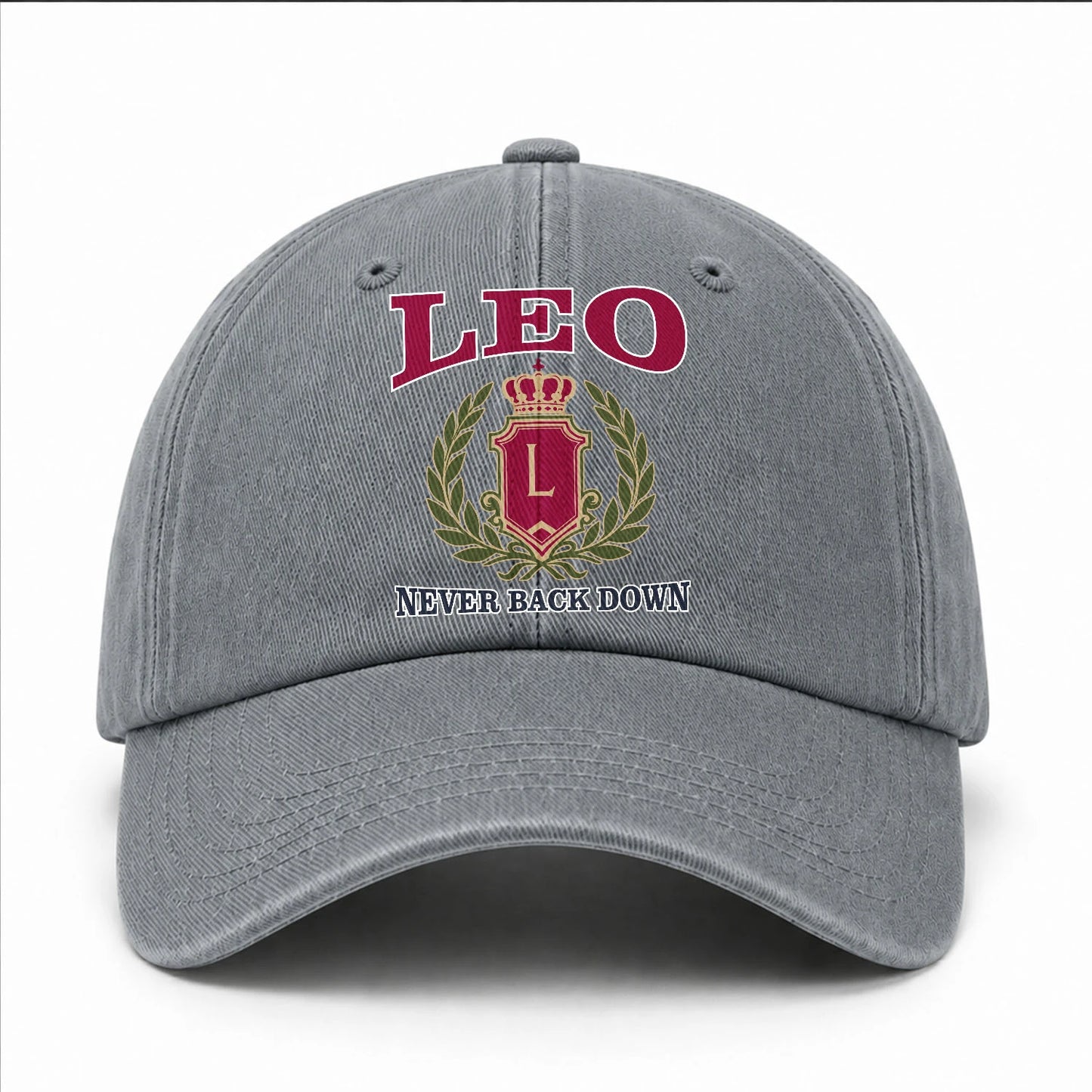Your Name Never Back Down Royal Washed Cap LEO 13K1 C77PF