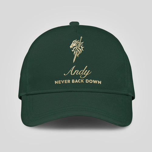 Never Back Down Lion And Sword Sage Green Cap ANDY 13K1 C178PF