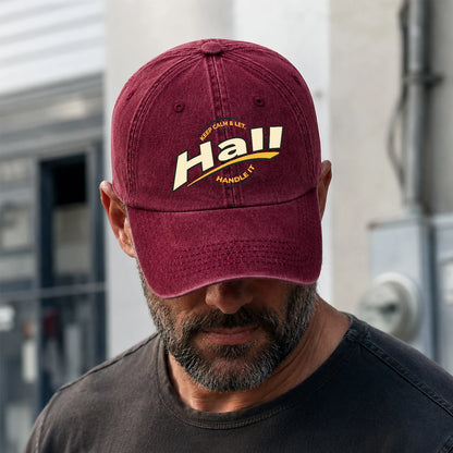Keep Calm & Let Your Name Handle It Burgundy Washed Cap HALL 13K1 C105PF
