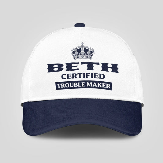 Certified Your Name Trouble Maker Washed Cap BETH 13K1 C148PF
