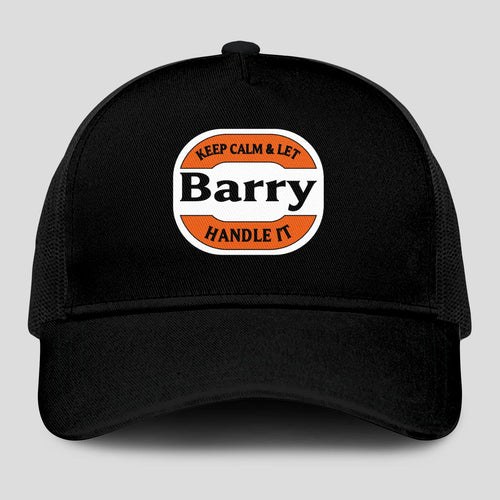 Keep Calm & Let Your Name Handle It Black Mesh Cap BARRY 13K1 C199PF