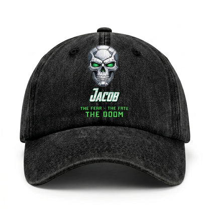 The Fear The Fate The Doom Skull Washed Cap JACOB 13K1 C99PF