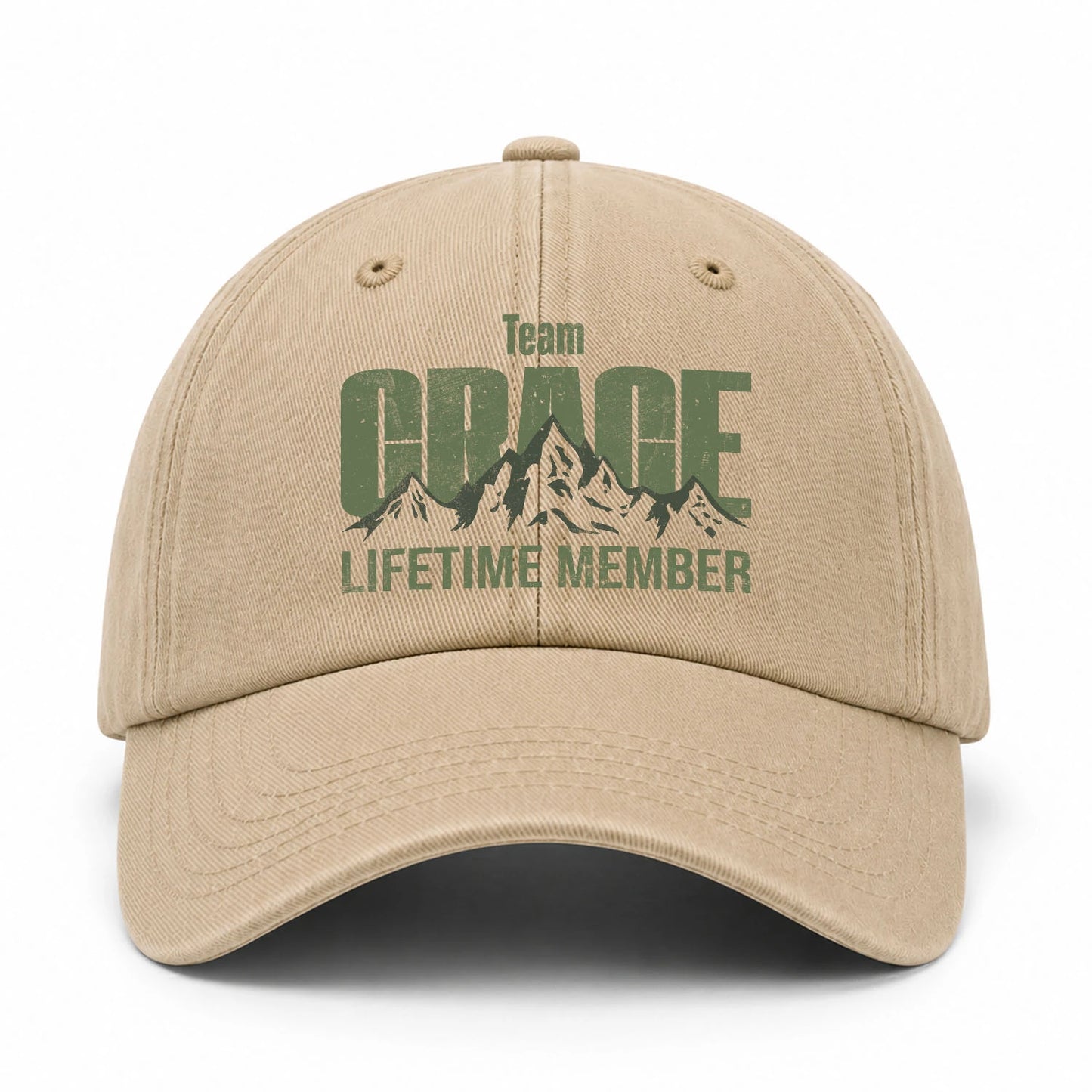Team Your Name Lifetime Member Mountain Cap GRACE 13K1 C58PF