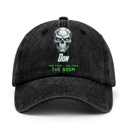 The Fear The Fate The Doom Skull Washed Cap DON 13K1 C99PF
