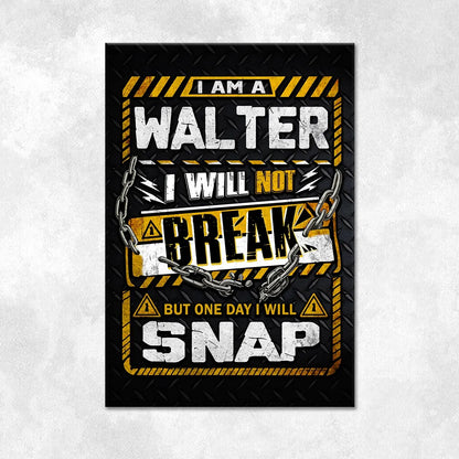 WALTER Motivational Rug – Black & Yellow Quote Carpet for Living Room 13K1-AR1