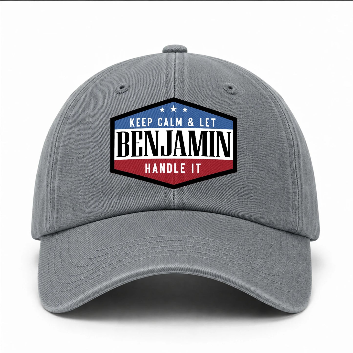 Keep Calm & Let Your Name Handle It Washed Cap BENJAMIN 13K1 C87PF