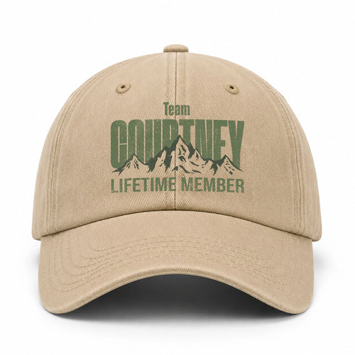 Team Your Name Lifetime Member Mountain Cap COURTNEY 13K1 C58PF