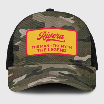 The Man The Myth The Legend Camo Vintage Mesh Cap RIVERA 13K1 C191PF