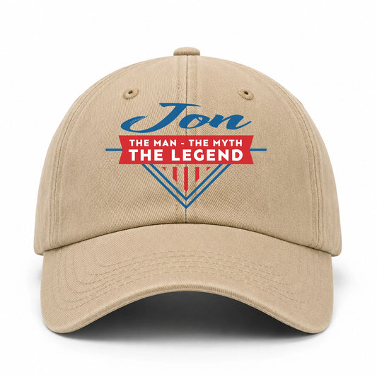 The Man The Myth The Legend Logo Washed Cap JON 13K1 C37PF