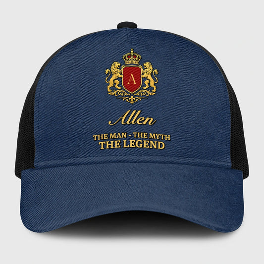 The Man The Myth The Legend Royal Blue Mesh Cap ALLEN 13K1 C187PF