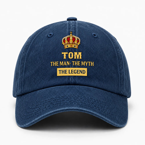 The Man The Myth The Legend King Crown Washed Cap TOM 13K1 C146PF