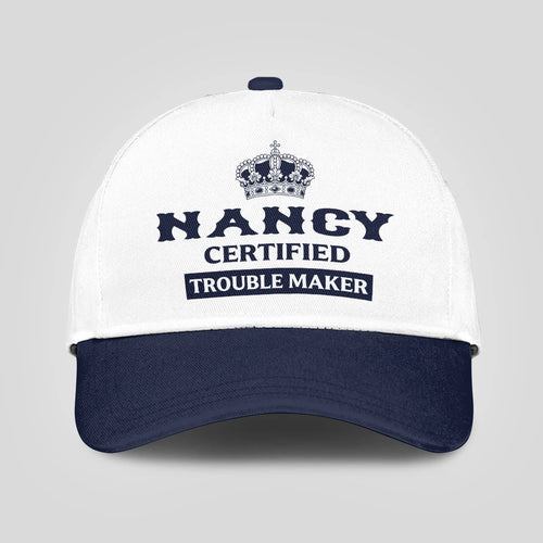 Certified Your Name Trouble Maker Washed Cap NANCY 13K1 C148PF