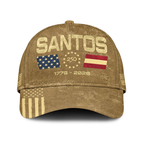 SANTOS 13K1-C14PF 250th Anniversary Patriotic Baseball Cap 1776–2026