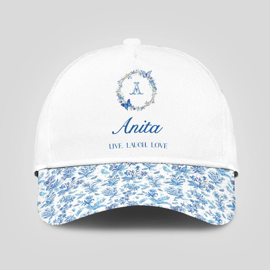 Live Laugh Love Blue Flowers Cap ANITA 13K1 C50PF