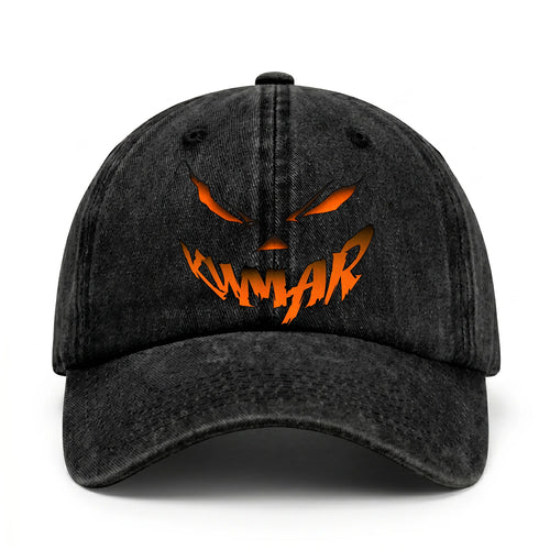 Your Name Jack O' Lantern Halloween Washed Cap KUMAR 13K1 C100PF
