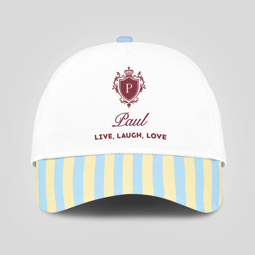 Live Laugh Love Blue And Yellow Luxury Cap PAUL 13K1 C121PF