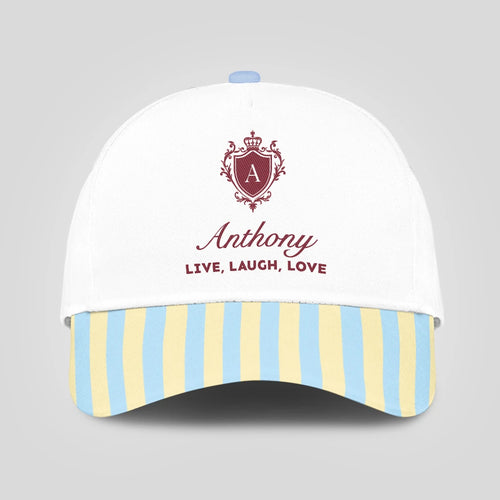Live Laugh Love Blue And Yellow Luxury Cap ANTHONY 13K1 C121PF