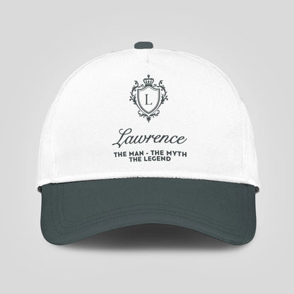 The Man The Myth The Legend Elegant Gray And White Cap LAWRENCE 13K1 C170PF