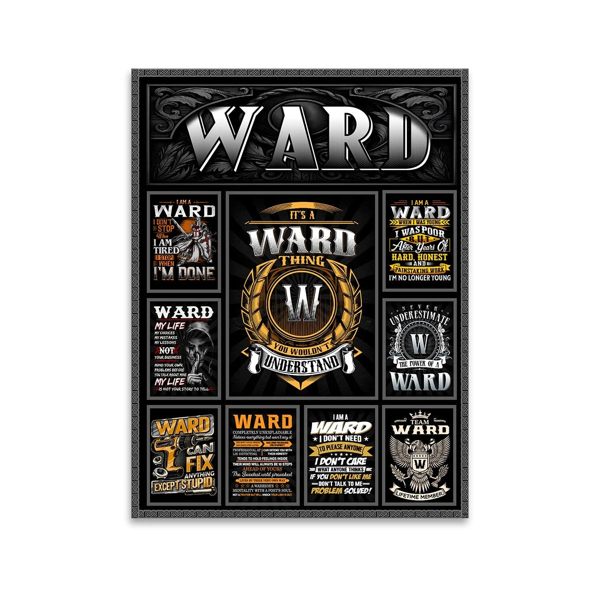 WARD Personalized Sponge Floor Mat – Custom Printed Home Decor 13K1-AR2