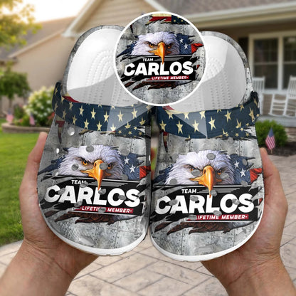 CARLOS 13K1-CR1 Personalized Name Clogs "Team Lifetime Member"