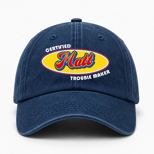 Certified Your Name Trouble Maker Washed Cap MATT 13K1 C73PF