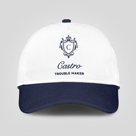 Trouble Maker Funny Blue And White Cap CASTRO 13K1 C152PF