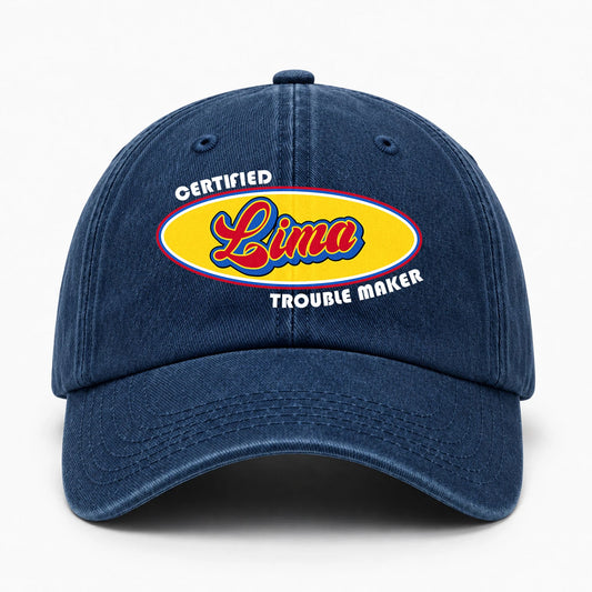 Certified Your Name Trouble Maker Washed Cap LIMA 13K1 C73PF