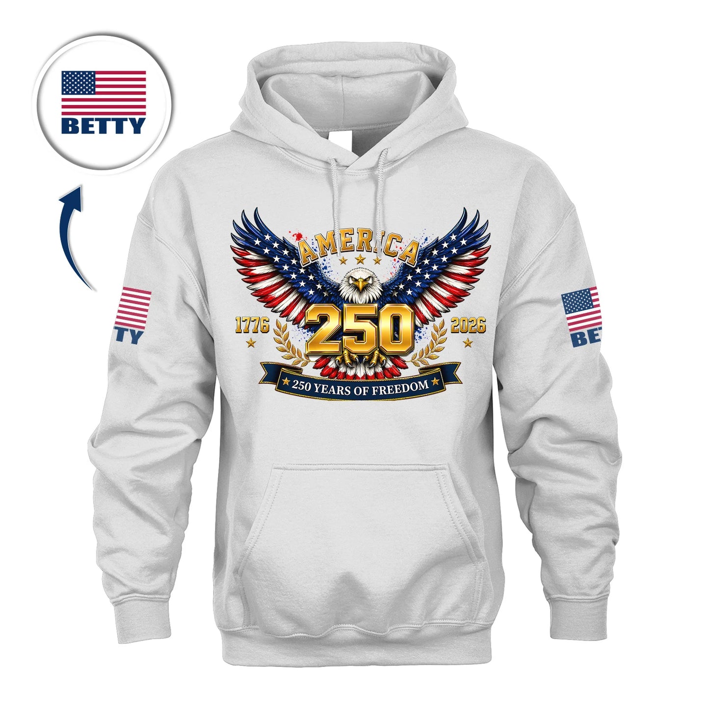 BETTY 13K1-550 America 1776-2026 250 Years of Freedom