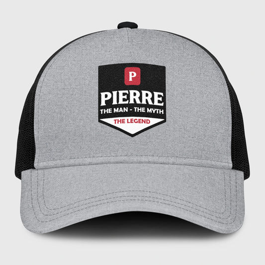 The Man The Myth The Legend Gray Mesh Cap PIERRE 13K1 C189PF
