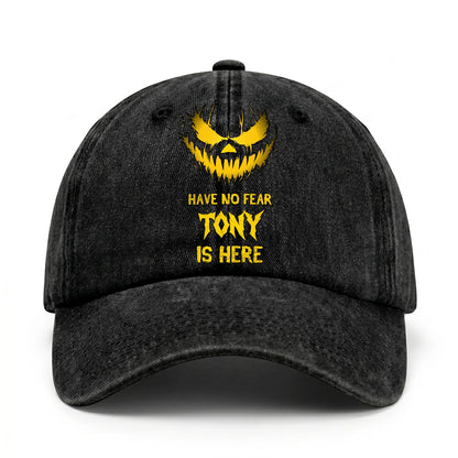 Have No Fear Your Name Is Here Jack O' Lantern Washed Cap TONY 13K1 C135PF