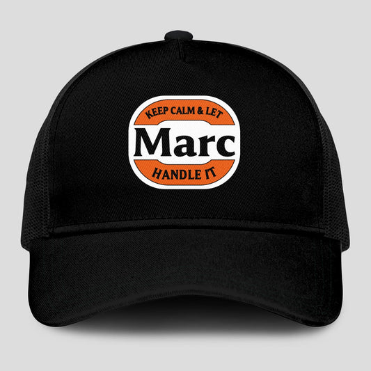 Keep Calm & Let Your Name Handle It Black Mesh Cap MARC 13K1 C199PF