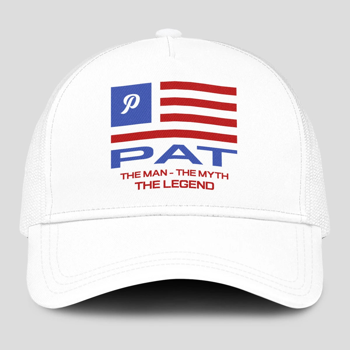 The Man The Myth The Legend America Flag Mesh Cap PAT 13K1 C193PF